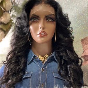 🌹New 22”Kaneeshia 4X4 LaceClosure 💯%Brazilian Human Hair Wig- 200% Density🌹